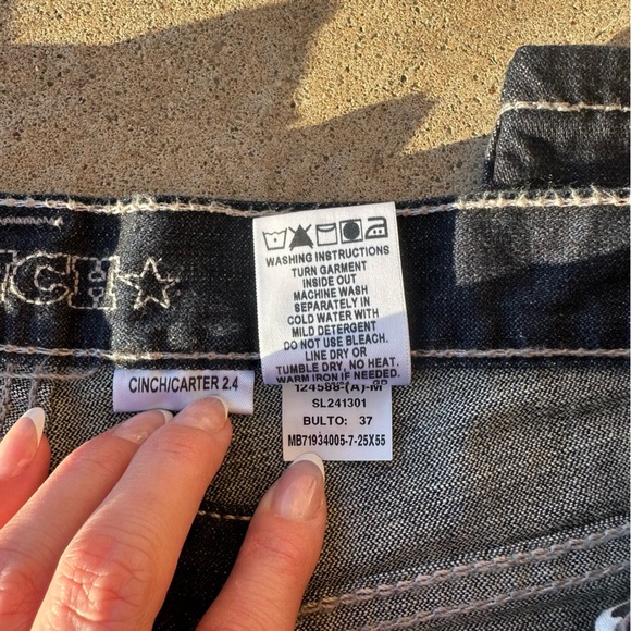 NWT Men’s Cinch Carter 2.4 Stretch Mid Rise Relaxed Fit Boot Cut Jeans (30x34) - Picture 9 of 12